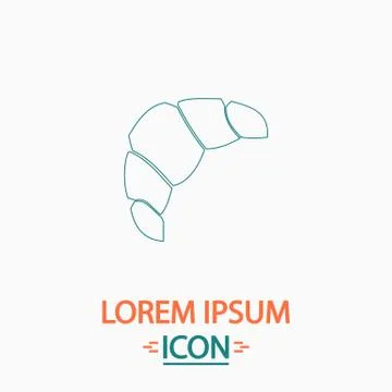 Croissant computer symbol Stock-Illustration