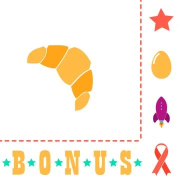 Croissant computer symbol Illustrazione stock