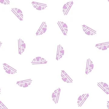 Croissant dessert glyph vector seamless pattern Stock Illustration