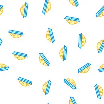 Croissant dessert vector seamless pattern 스톡 일러스트