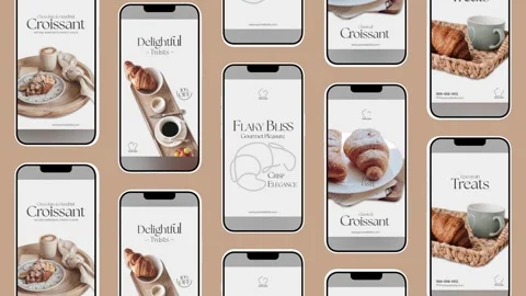 Croissant Food Stories Catálogo de After Effects