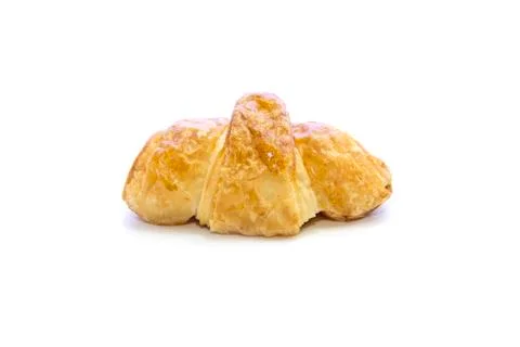 Croissant with ham front view Stock Photos
