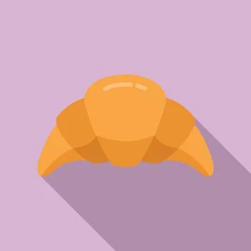 Croissant icon flat vector. Bread bakery 스톡 일러스트
