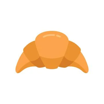 Croissant icon flat vector. Bread bakery 스톡 일러스트