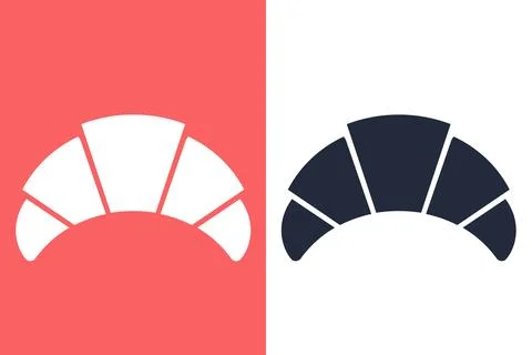Croissant icon. Vector illustration. Flat style element. Stock-Illustration