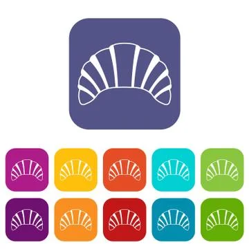 Croissant icons set Stock-Illustration