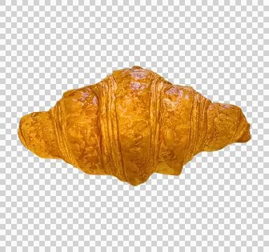 Croissant isolated on white background Stock Photos
