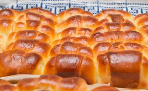 Croissant with jam Stock Photos
