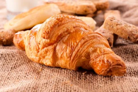 Croissant meal Stock Photos