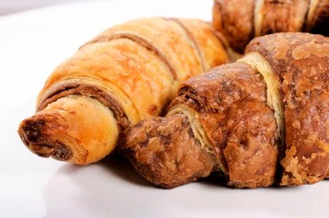 Croissant pair Stock Photos
