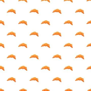 Croissant pastry pattern creating a sweet food background イラスト素材