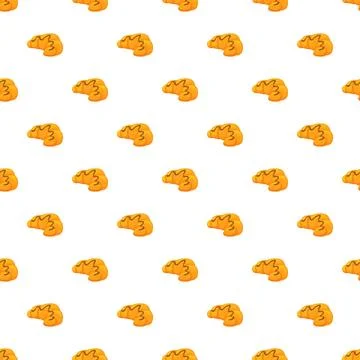 Croissant pastry pattern creating a sweet food background Illustrazione stock