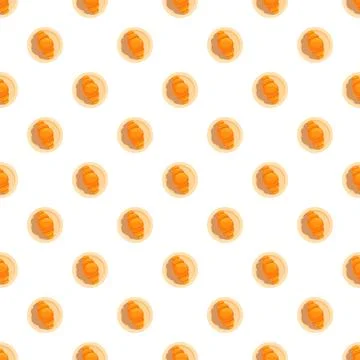 Croissant pattern background with pastries on plates Stock Illustration