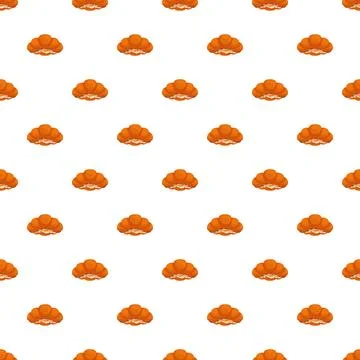 Croissant pattern creating seamless bakery food background Stockillustratie