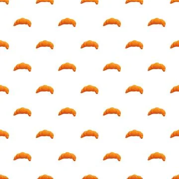 Croissant pattern creating a seamless food background Illustrazione stock