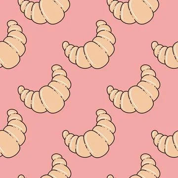 Croissant pattern Stock Illustration