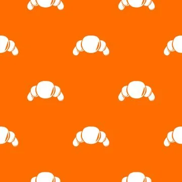 Croissant pattern orange イラスト素材