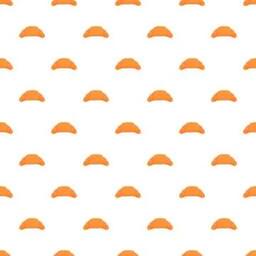 Croissant pattern repeating breakfast pastry background design Stock Illustration