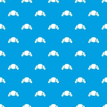 Croissant pattern seamless blue Stock Illustration