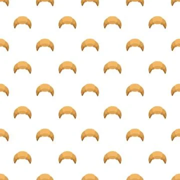 Croissant pattern seamless Illustrazione stock
