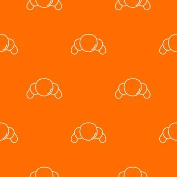 Croissant pattern vector orange イラスト素材