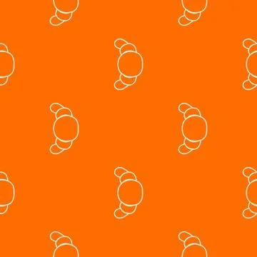 Croissant pattern vector orange Stock Illustration