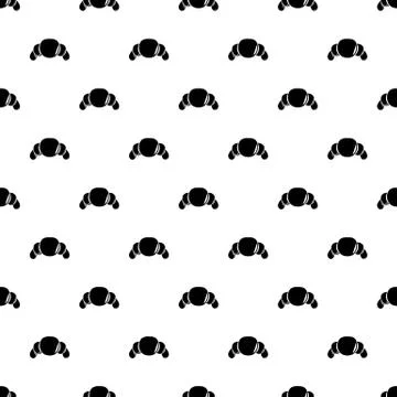 Croissant pattern vector seamless Stock Illustration