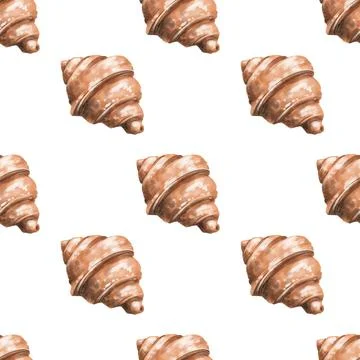 Croissant seamless pattern background Stock Illustration