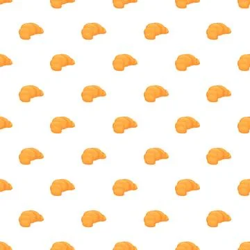 Croissant seamless pattern repeating for bakery background イラスト素材