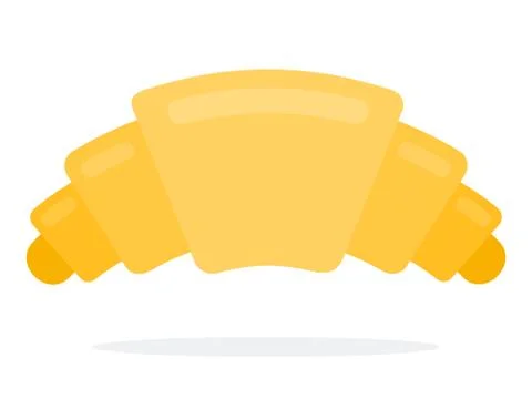Croissant vector flat material design isolated object on white background. Stock Illustration
