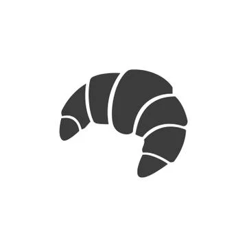 Croissant Vector isolated on white background. Stock Illustration