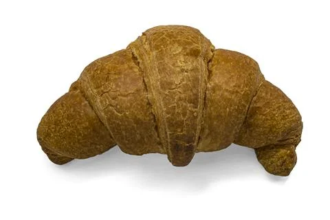 Croissant on a white background isolate the view from above Stock Photos