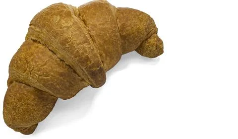 Croissant on a white background isolate the view from above copy space Stock Photos