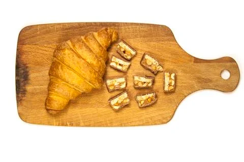 Croissant on a white background Stock Photos