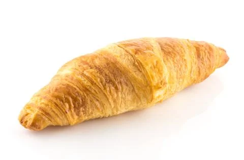 Croissant on White Background Stock Photos