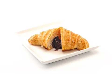 Croissant on white background Stock Photos