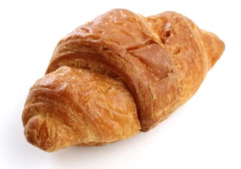 Croissant on white background Stock Photos