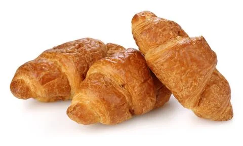 Croissant on white background Stock Photos