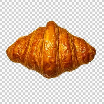 Croissant on white background Stock Photos