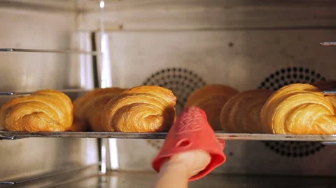 Croissants baking Video stock 56638041