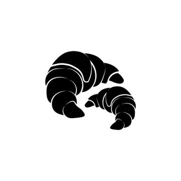 Croissants vector icon Stock Illustration
