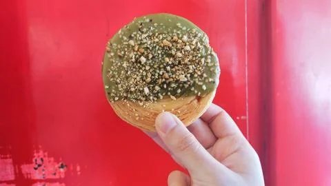 Cromboloni matcha Stock Photos