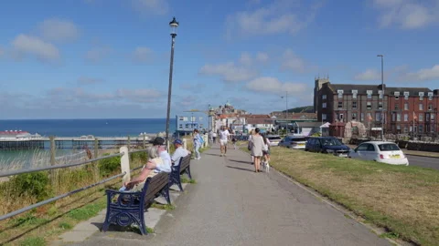 Cromer seafront and clifftop views Stock Footage 313410643