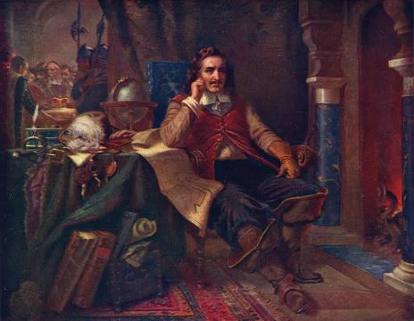 Cromwell refusing the Crown Ilustración de archivo