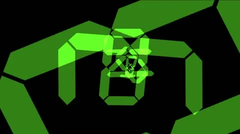 Cronomode clock led zoom effect Stockbeeldmateriaal 22185707