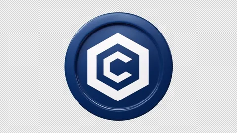 Cronos CRO coin 3d rotage 360 degrees Cryptocurrency token seemless loop Stock Footage 244572683