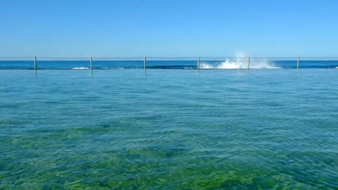 Cronulla Beach Rock Pool Sydney Stock Footage 248681390