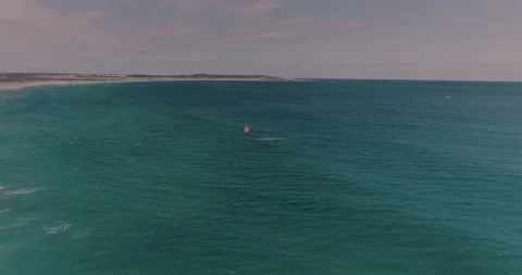 CRONULLA KITE SURFING DRONE 2 Stock Footage 163273977
