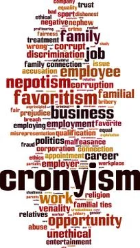 Cronyism word cloud Stock Illustration