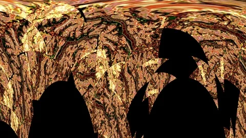 Crooked geometry forms spinning loop Stock Footage 78362366